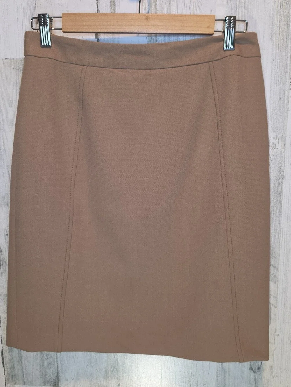Halogen Brown Pencil Skirt Size 6 High Waist Stretch Career Office Y2K Classic